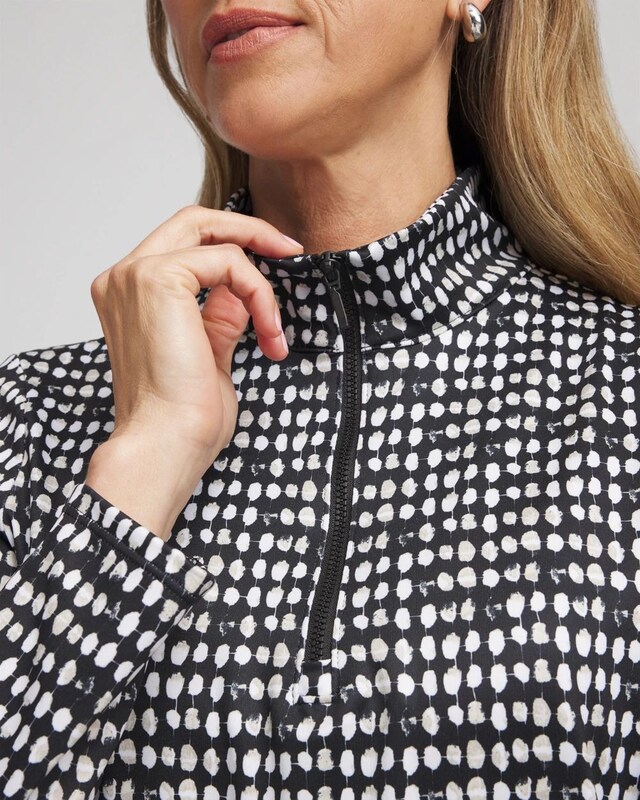 Zenergy UPF Printed Half-Zip Mockneck Top - image 4